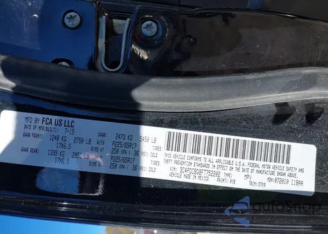 2015 Dodge Journey Sxt из США, поврежденный, VIN 3C4PDCBG8FT752202